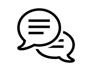 2 chat bubbles