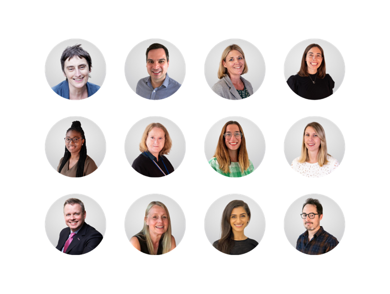 Portraits of 12 staff in the Elect Consults team