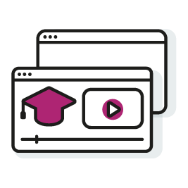 Icon displaying an online course